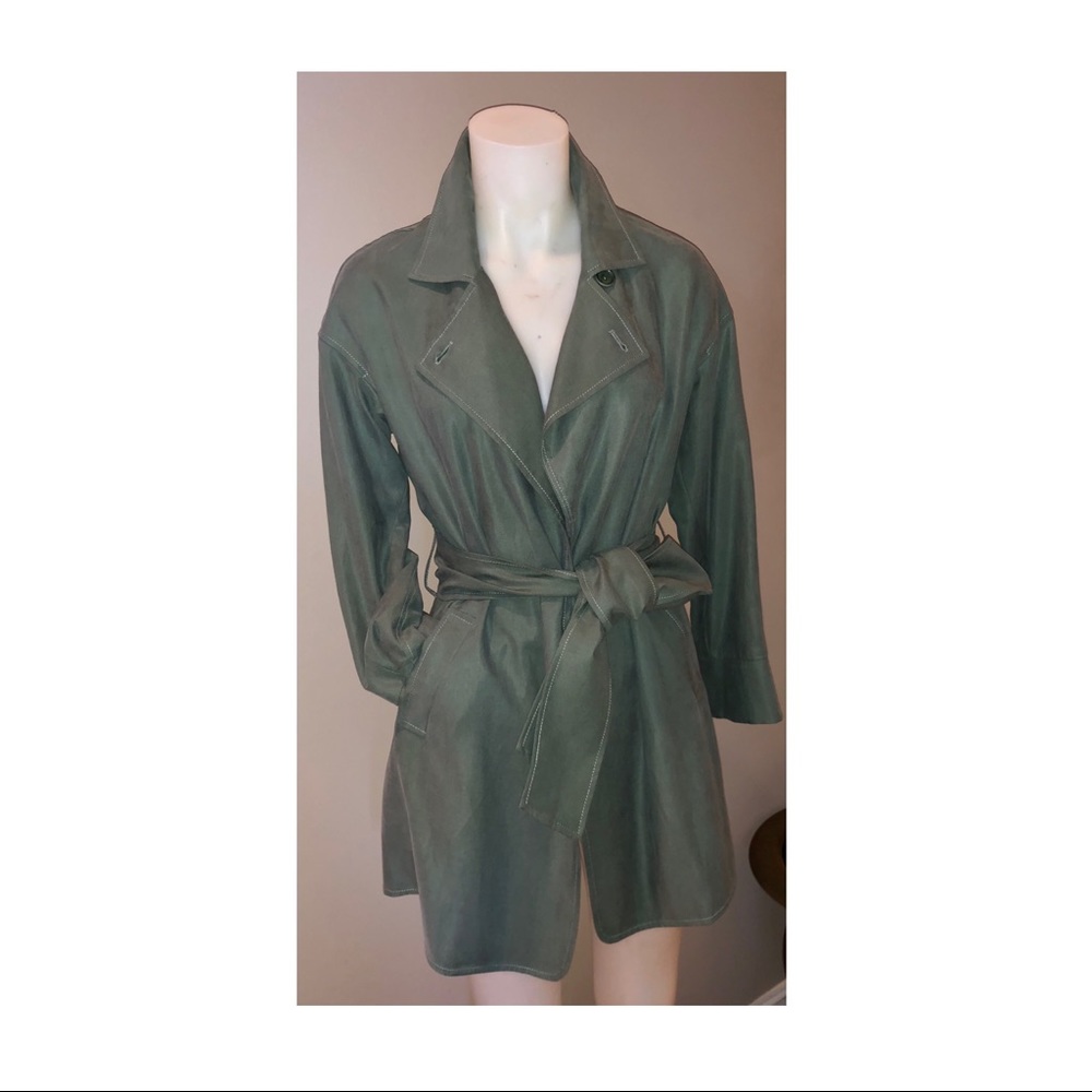 W BY WORTH Women’s Tencel Trench Coat NWT Size XS